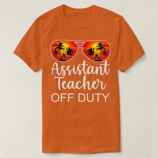 Assistent-leraar uit dienst t-shirt (Design voorkant)