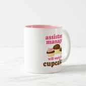 Assistent-manager (Funny) Cadeau Tweekleurige Koffiemok (Voorkant rechts)