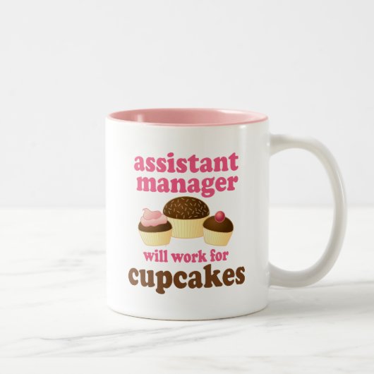 Assistent-manager (Funny) Cadeau Tweekleurige Koffiemok (Rechts)