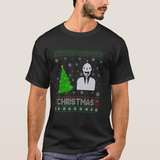 Assistent Manager Kerstboom Lighting Ugly Christma T-shirt (Voorkant)