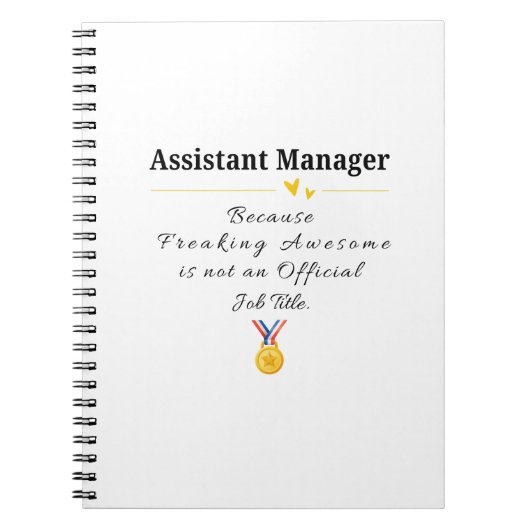 Assistent-manager Notitieboek (Voorkant)