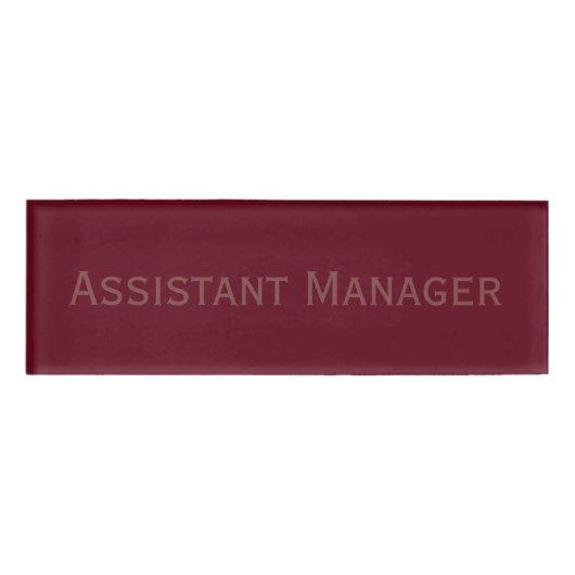Assistent manager op herfst Bourgondië Naambadge (Voorkant)