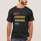 Assistent Manager Retro Beste Assistent Manager Oo T-shirt (Voorkant)