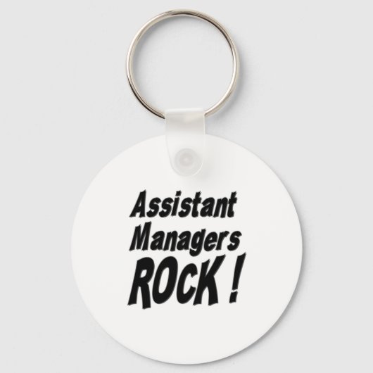 Assistent Managers Rock! Button Sleutelhanger (Voorkant)