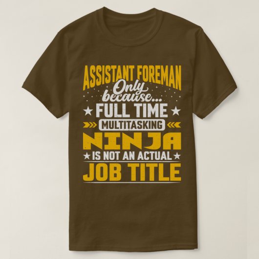 Assistent-medewerker Functielijn Functie Funny Ass T-shirt (Design voorkant)