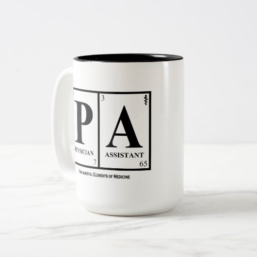 Assistent-Mok arts Tweekleurige Koffiemok (Voorkant links)