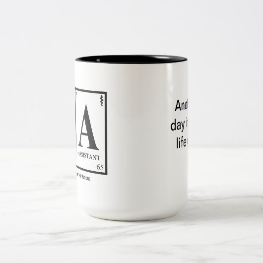 Assistent-Mok arts Tweekleurige Koffiemok (Center)