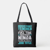 Assistent Onderwijsbegeleider Multitasker functiek Tote Bag (Achterkant)