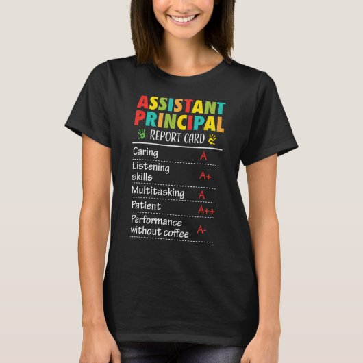 Assistent Principal Appreciation Funny Terug naar  T-shirt (Voorkant)