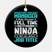 Assistent Projectmanager Multitasker vaardigheden Keramisch Ornament (Achterkant)