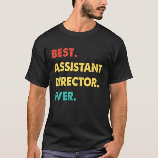 Assistent-regisseur Retro Beste Assistent-regisseu T-shirt (Voorkant)