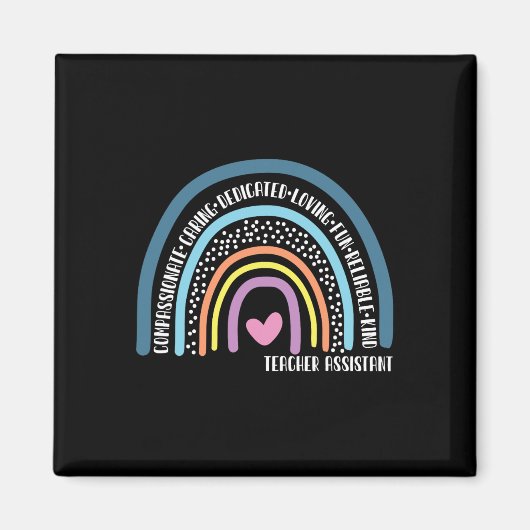 Assistent Schattigee regenboog Magneet (Voorkant)