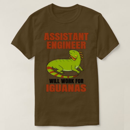 Assistent-technicus zal werken voor Iguanas T-shirt (Design voorkant)