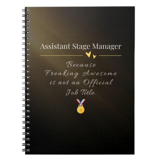 Assistent toneelmeester  notitieboek (Voorkant)