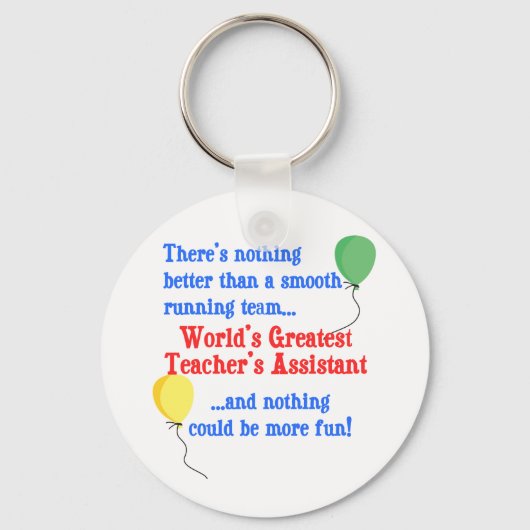 Assistent van de beste leraar sleutelhanger (Voorkant)