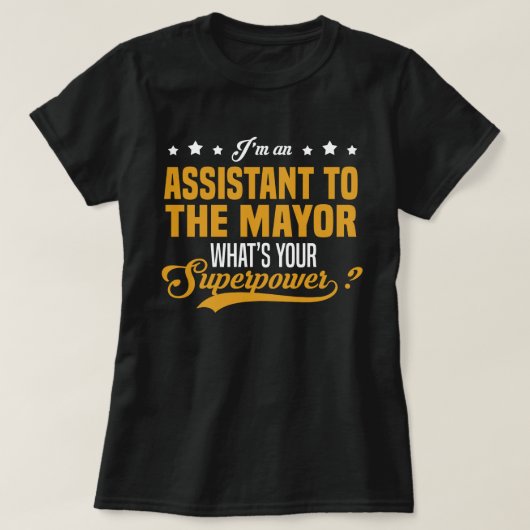 Assistent van de burgemeester t-shirt (Design voorkant)