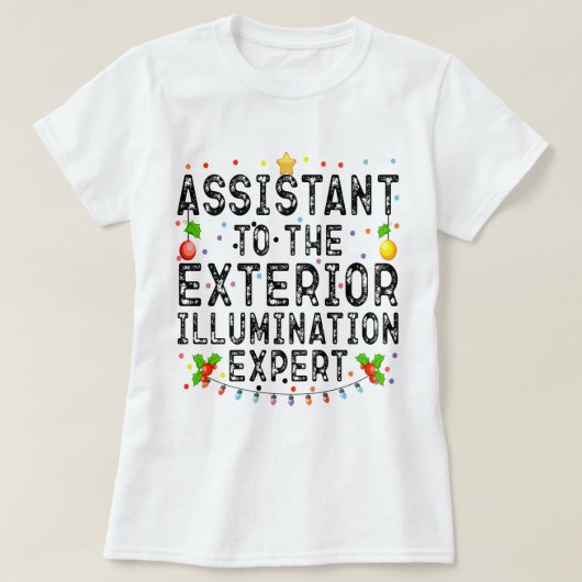 Assistent van de expert voor buitenverlichting Coo T-shirt (Design voorkant)