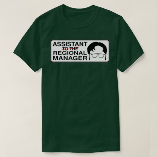 Assistent van de regionale manager 22 t-shirt (Design voorkant)