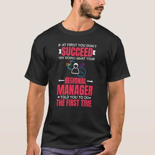 Assistent van de regionale manager bij het beheer t-shirt (Voorkant)