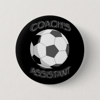assistent van de voetbal coach ronde button 5,7 cm