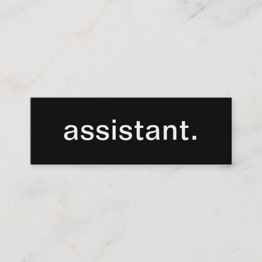 Assistent Visitekaartje (Voorkant)