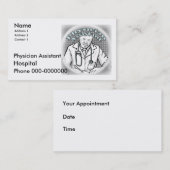 Assistent-Visitekaartjes voor artsen Afsprakenkaartje (Voorkant / Achterkant)