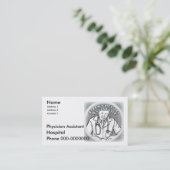 Assistent-Visitekaartjes voor artsen Afsprakenkaartje (Staand voorkant)