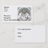 Assistent-Visitekaartjes voor artsen Afsprakenkaartje (Voorkant / Achterkant)