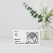 Assistent-Visitekaartjes voor artsen Afsprakenkaartje (Staand voorkant)