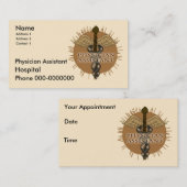 Assistent-Visitekaartjes voor artsen Afsprakenkaartje (Voorkant / Achterkant)