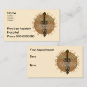 Assistent-Visitekaartjes voor artsen Afsprakenkaartje (Voorkant / Achterkant)