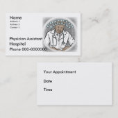 Assistent-Visitekaartjes voor artsen Afsprakenkaartje (Voorkant / Achterkant)