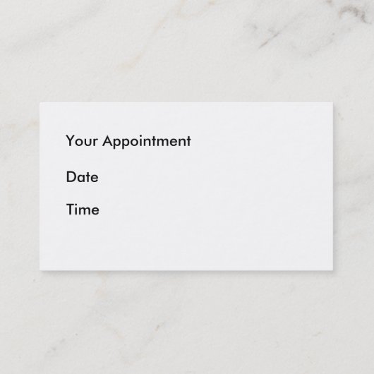 Assistent-Visitekaartjes voor artsen Afsprakenkaartje (Achterkant)