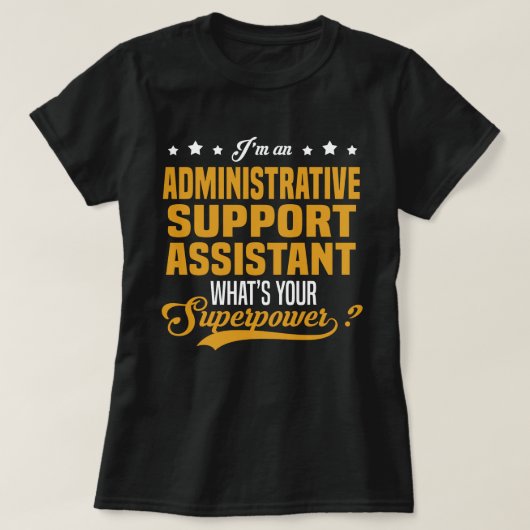 Assistent voor administratieve ondersteuning t-shirt (Design voorkant)