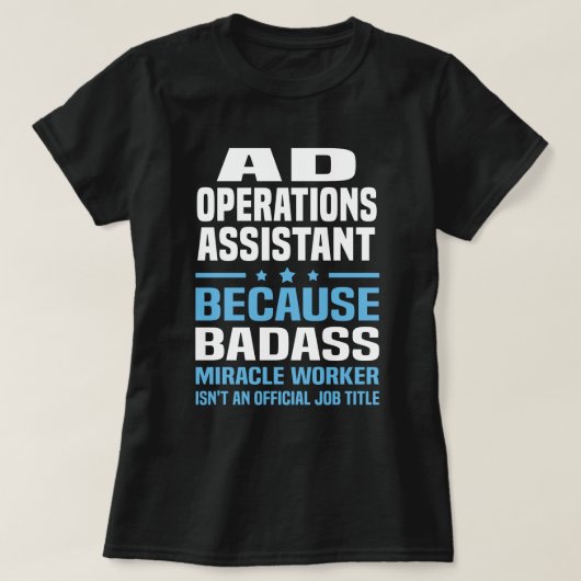 Assistent voor advertentiebewerkingen t-shirt (Design voorkant)