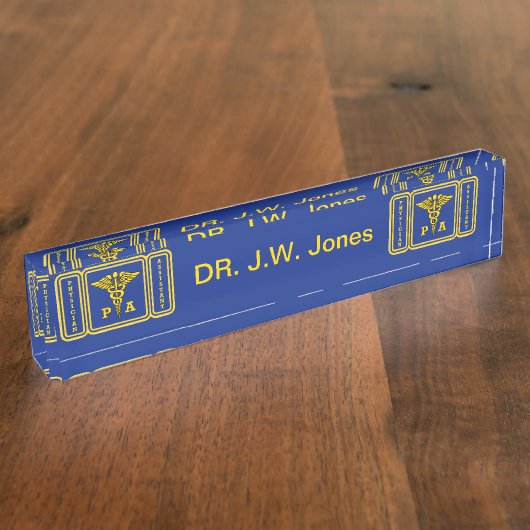 Assistent voor artsen naambordje (Zijkant)