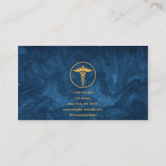 Assistent voor artsen visitekaartje (Achterkant)