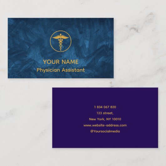 Assistent voor artsen visitekaartje (Voorkant / Achterkant)