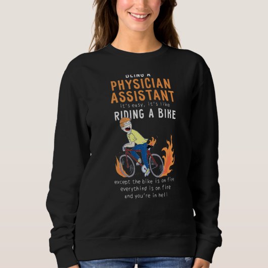 Assistent voor artsen, zoals ringbiekfietser trui (Voorkant)