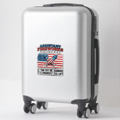 Assistent vuurwerk directeur Funny Patriottisch T- Sticker (Koffer)