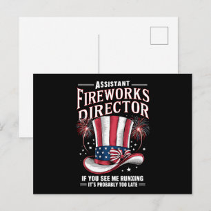 Assistent vuurwerkdirecteur VS 4 juli Briefkaart