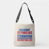Assistent vuurwerktechnicus grappig 4 juli crossbody tas (Voorkant)