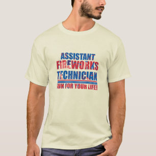 Assistent vuurwerktechnicus grappig 4 juli t-shirt
