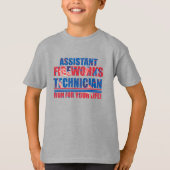 Assistent vuurwerktechnicus grappig 4 juli t-shirt (Voorkant)