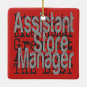 Assistent Winkelmanager Extraordinaire Keramisch Ornament (Achterkant)