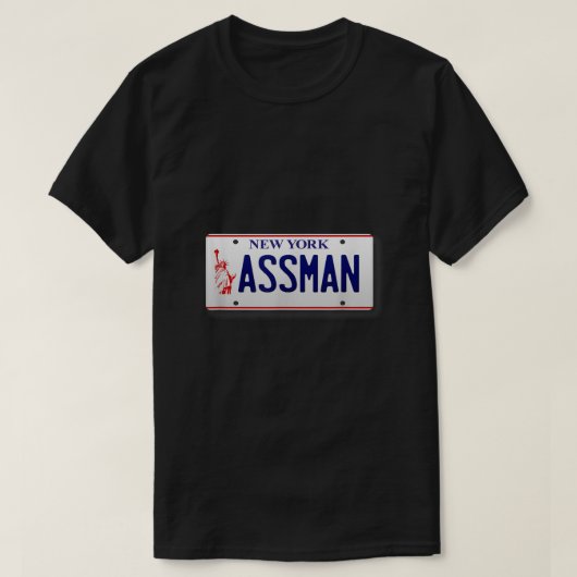 Assman New York License Bord Funny1953 T-shirt (Design voorkant)