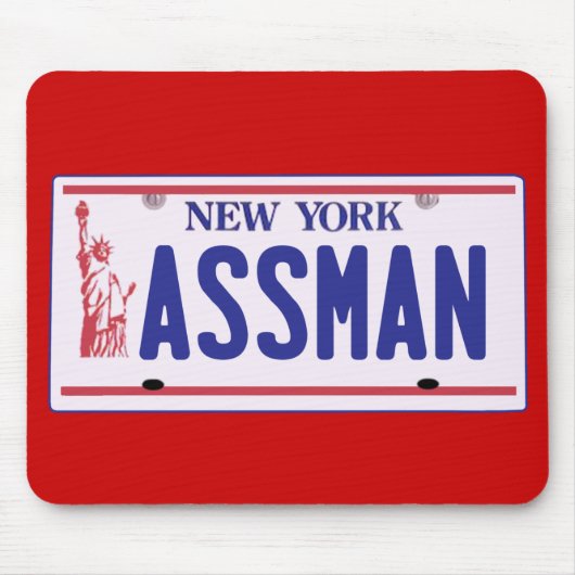 Assman New York License Bord Products Muismat (Voorkant)