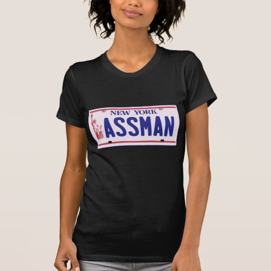 Assman New York License Bord Products T-shirt (Voorkant)