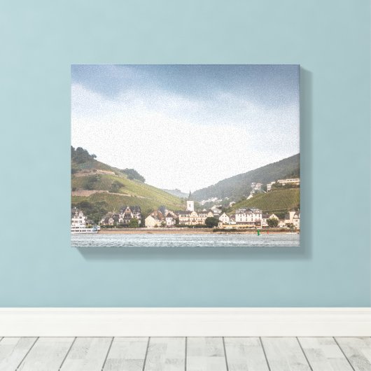 Assmannshausen am Rhein Canvas Afdruk (Insitu (Houten vloer))