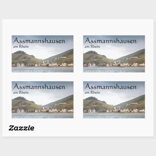 Assmannshausen Duitsland Rechthoekige Sticker (Vel)